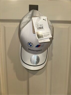 Puma BMW White Motorsport Logo Cap with Black Trim